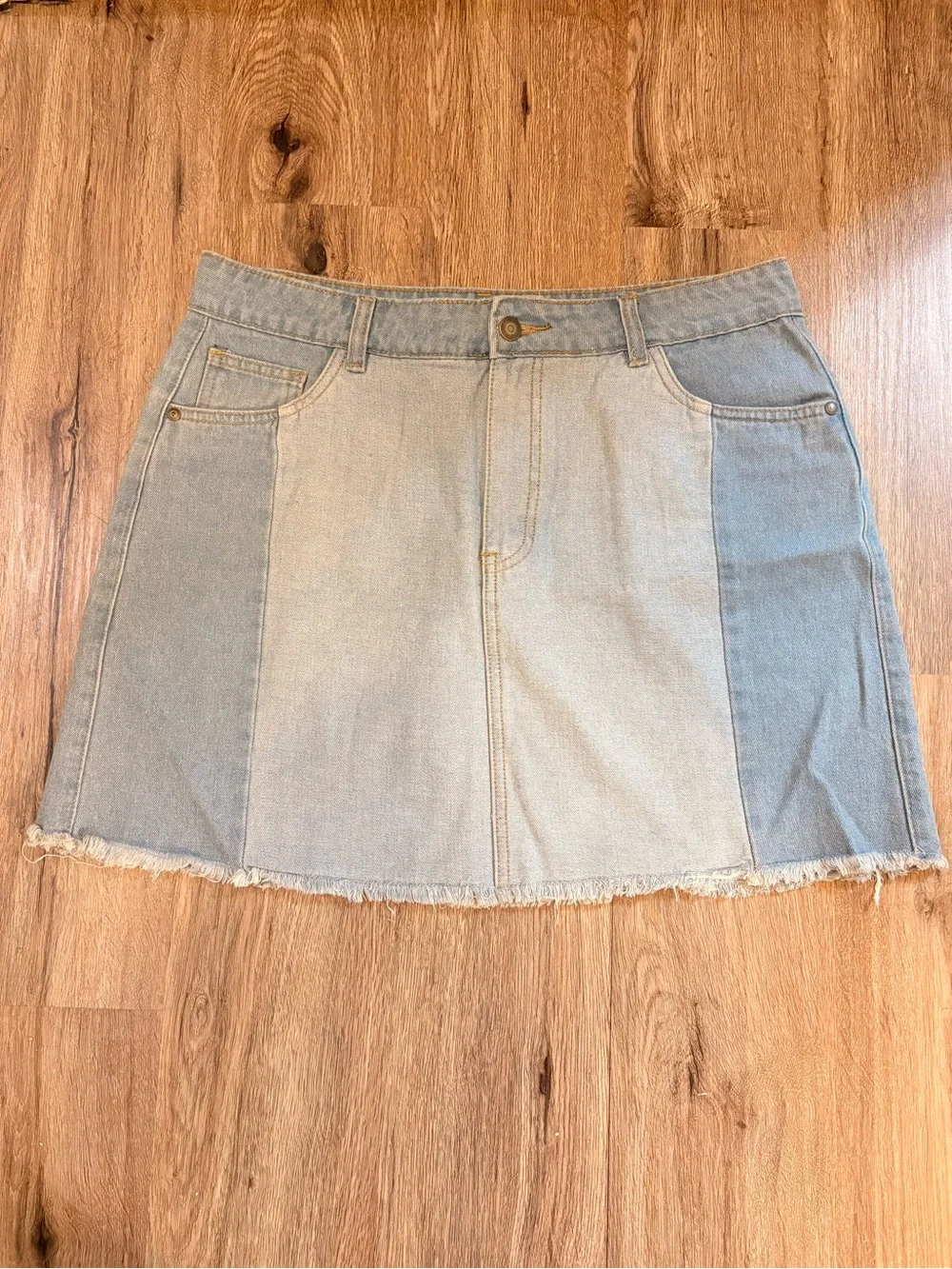 Chelsea & Violet Light Blue Denim Mini Skirt